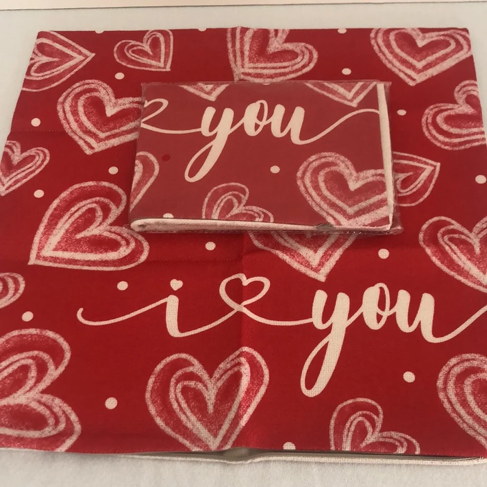Two 24” Valentine Pillow Covers
